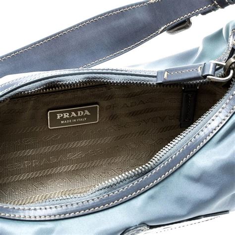 prada light blue bag|prada blue nylon bag.